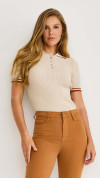 BLUSA POLO TAÍS BEGE