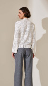 BLUSA TRICÔ VAZADA OFF WHITE