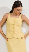 BLUSA LINHO MANTEIGA