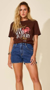 CAMISETA OVERSIZED CARANGUEJO MARROM