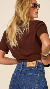 CAMISETA OVERSIZED CARANGUEJO MARROM
