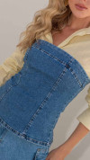 BLUSA STRAPLESS JEANS TORRES
