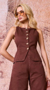 BLUSA SARJA PENCES MARROM