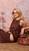 BLUSA SARJA PENCES MARROM