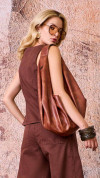 BLUSA SARJA PENCES MARROM