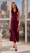 SAIA SUEDE MIDI BORDÔ