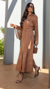 SAIA SUEDE LONGA MOCHA MOUSSE