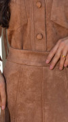 SAIA SUEDE LONGA MOCHA MOUSSE