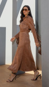 SAIA SUEDE LONGA MOCHA MOUSSE