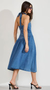 VESTIDO MIDI FRENTE ÚNICA CLARO