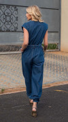 MACACÃO JEANS HAREM LAÇO ESCURO