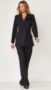 BLAZER ALONGADO DE LINHO PRETO
