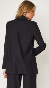 BLAZER ALONGADO DE LINHO PRETO