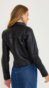 SHACKET CROPPED NEO COURO PRETA