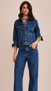 JAQUETA JEANS TRADICIONAL ESCURA