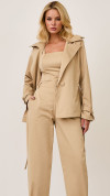 BLAZER ALFAIATARIA COM CINTO BEGE