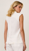 COLETE LINHO ALFAIATARIA ALONGADO OFF WHITE