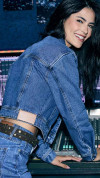 JAQUETA CROPPED JEANS MÉDIO CÓS LARGO