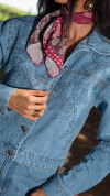 JAQUETA JEANS TRADICIONAL BORDADA
