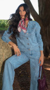 JAQUETA JEANS TRADICIONAL BORDADA
