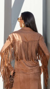JAQUETA SUEDE COM FRANJAS MOCHA MOUSSE