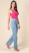 CALÇA JEANS WIDE LEG CLARA BÁSICA 