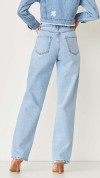 CALÇA JEANS WIDE LEG BORDADA PÉROLA