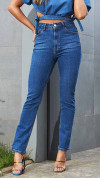 CALÇA JEANS FEMININA RETA COM ELASTANO - GLISS