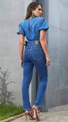 CALÇA JEANS FEMININA RETA COM ELASTANO - GLISS