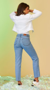 CALÇA RETA FEMININA JEANS CLARO - BUCCANES