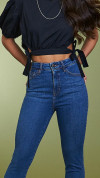 CALÇA FLARE FEMININA JEANS MEDIO - GLISS