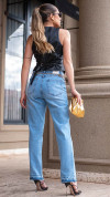 CALÇA JEANS RETA CINTURA ALTA - GLISS