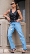 CALÇA JEANS RETA CINTURA ALTA - GLISS