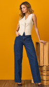 CALÇA WIDE LEG CÓS LARGO