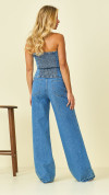 CALÇA MAXI WIDE COM BARRA DESMANCHADA
