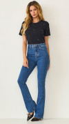 CALÇA FLARE CINTURA ALTA