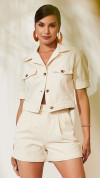 SHORT ALFAIATARIA OFF WHITE - BUCCANES